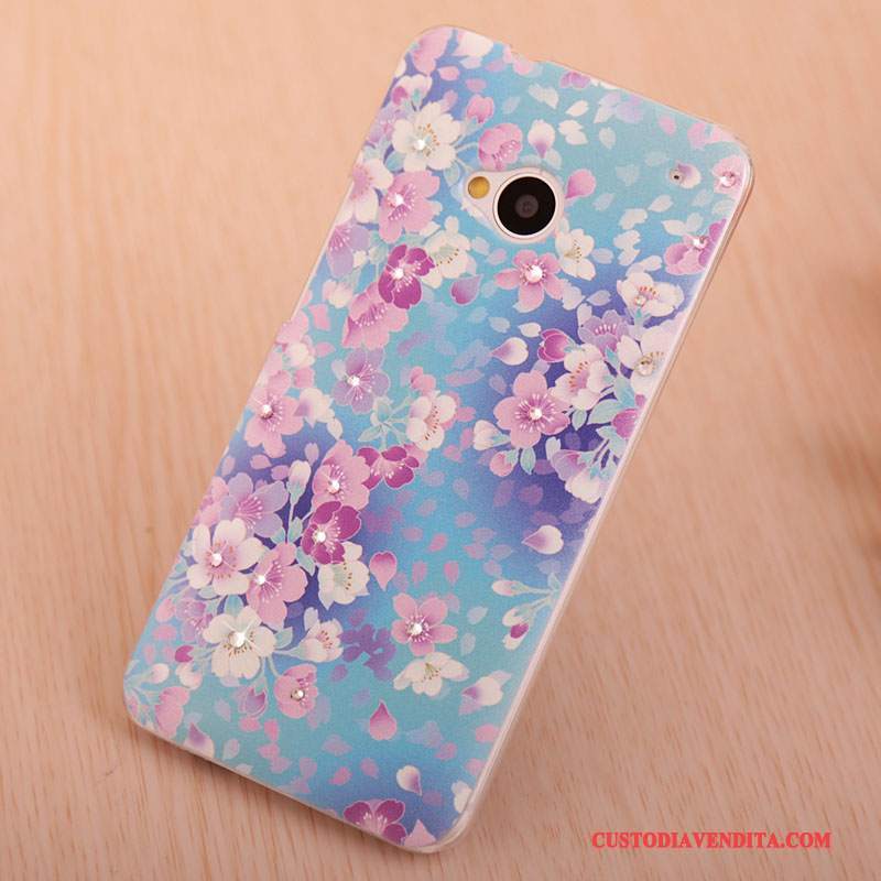 Custodia Htc One M7 Colore Blutelefono, Cover Htc One M7 Strass