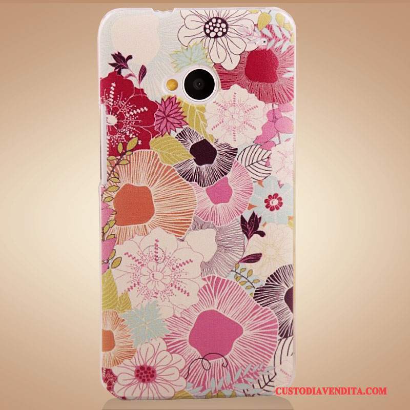 Custodia Htc One M7 Protezione Accessori Fiori, Cover Htc One M7 Colore Telefono Porpora