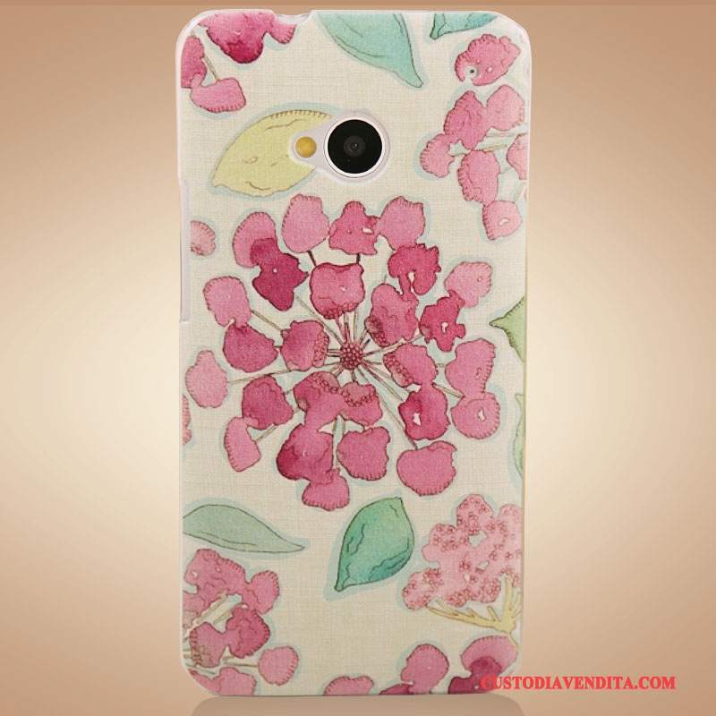 Custodia Htc One M7 Protezione Accessori Fiori, Cover Htc One M7 Colore Telefono Porpora