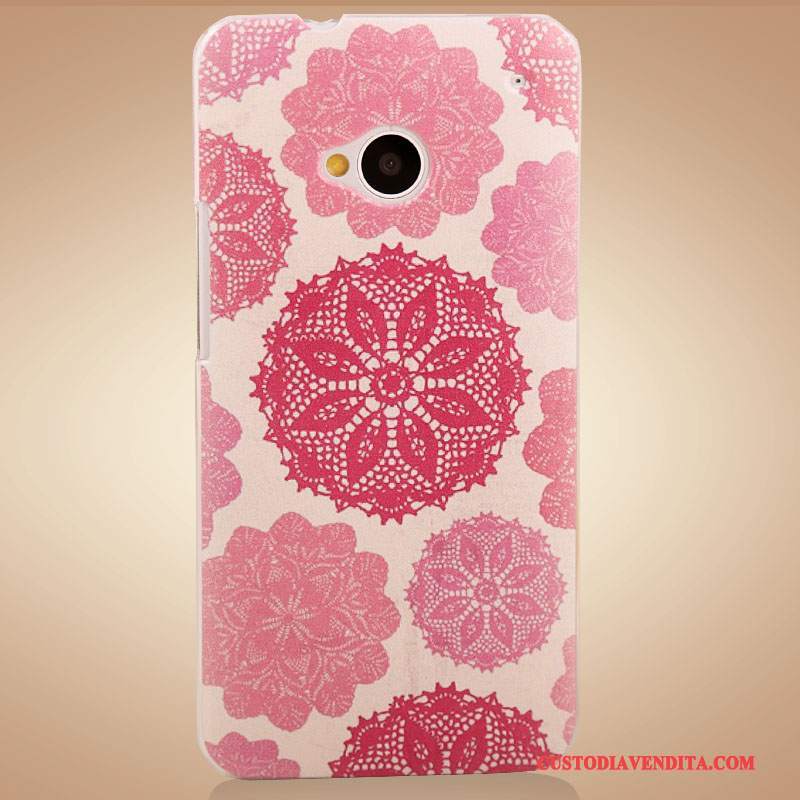 Custodia Htc One M7 Protezione Accessori Fiori, Cover Htc One M7 Colore Telefono Porpora