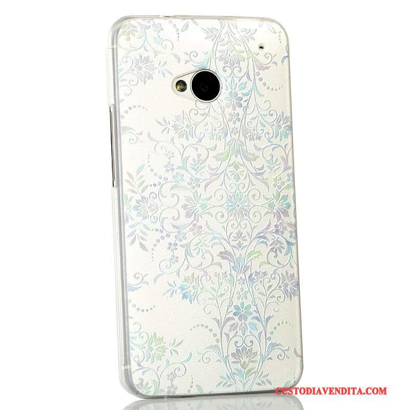 Custodia Htc One M7 Protezione Blu Chiaro Tendenza, Cover Htc One M7 Cartone Animato Sottiletelefono