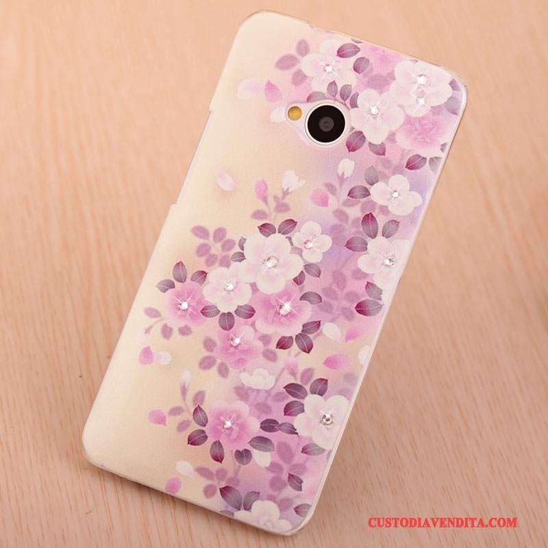 Custodia Htc One M7 Strass Rosatelefono, Cover Htc One M7 Colore