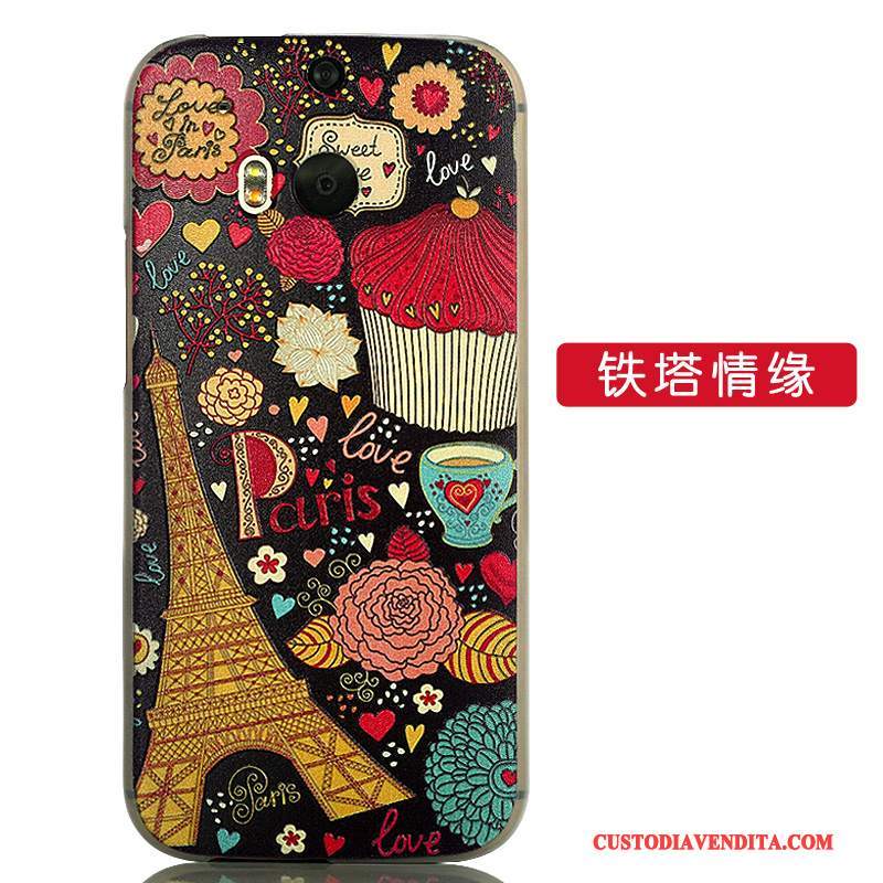 Custodia Htc One M8 Cartone Animato Telefono Bello, Cover Htc One M8 Protezione Accessori Difficile