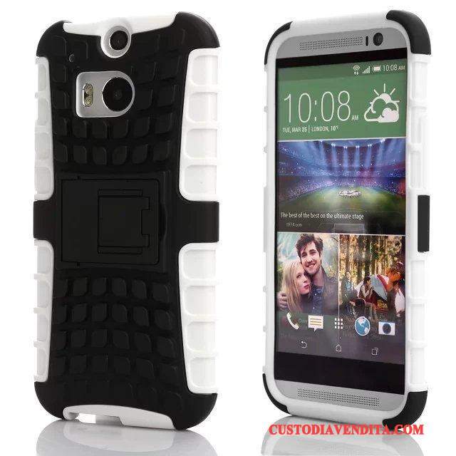 Custodia Htc One M8 Protezione Di Personalità Antiscivolo, Cover Htc One M8 Telefono Bianco