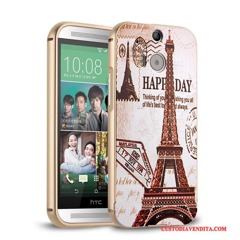 Custodia Htc One M8 Protezione Pellicola Protettivatelefono, Cover Htc One M8 Oro Tempra