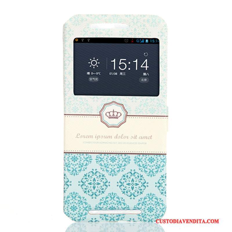 Custodia Htc One M9 Colore Telefono Blu, Cover Htc One M9 Folio Morbido Supporto