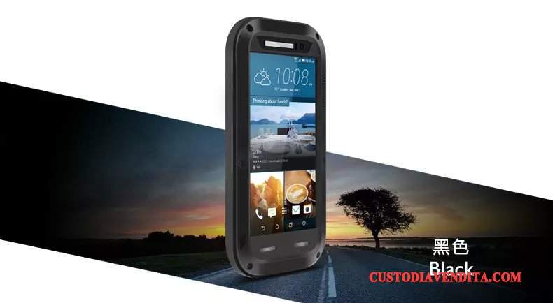 Custodia Htc One M9 Silicone Tre Difesetelefono, Cover Htc One M9 Protezione Impermeabili Nero