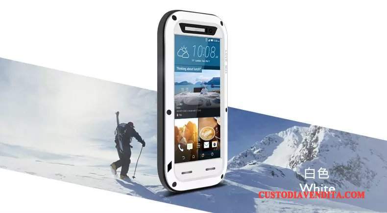 Custodia Htc One M9 Silicone Tre Difesetelefono, Cover Htc One M9 Protezione Impermeabili Nero