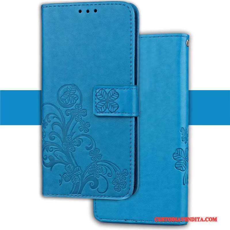 Custodia Htc U Play Pelle Tutto Incluso Blu, Cover Htc U Play Folio Supporto Morbido