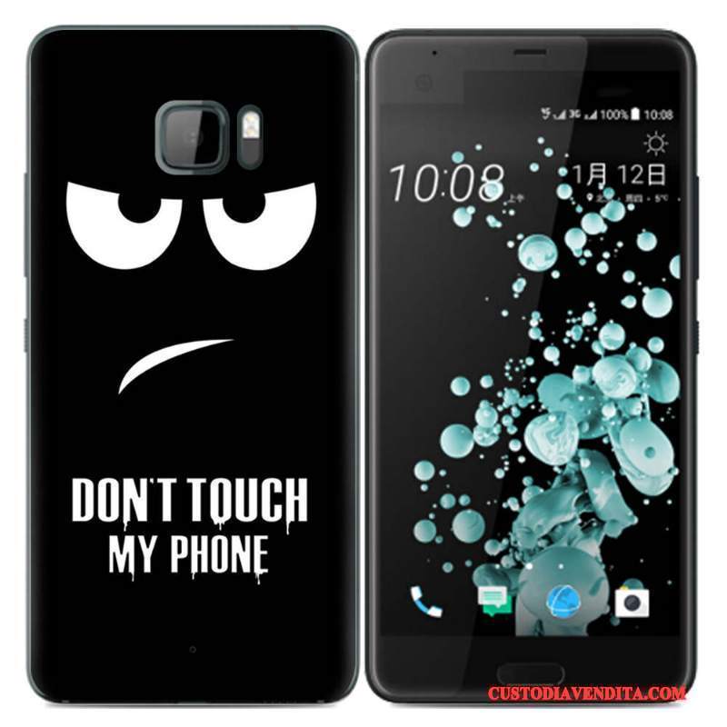 Custodia Htc U Ultra Creativo Nero Morbido, Cover Htc U Ultra Silicone Tendenzatelefono