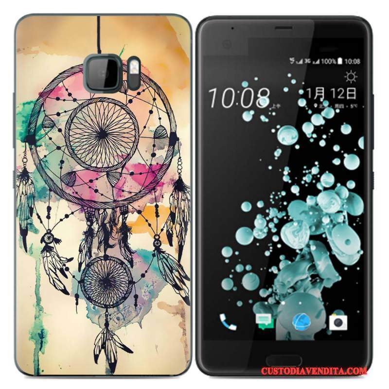 Custodia Htc U Ultra Creativo Nero Morbido, Cover Htc U Ultra Silicone Tendenzatelefono