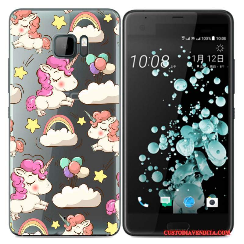 Custodia Htc U Ultra Creativo Nero Morbido, Cover Htc U Ultra Silicone Tendenzatelefono