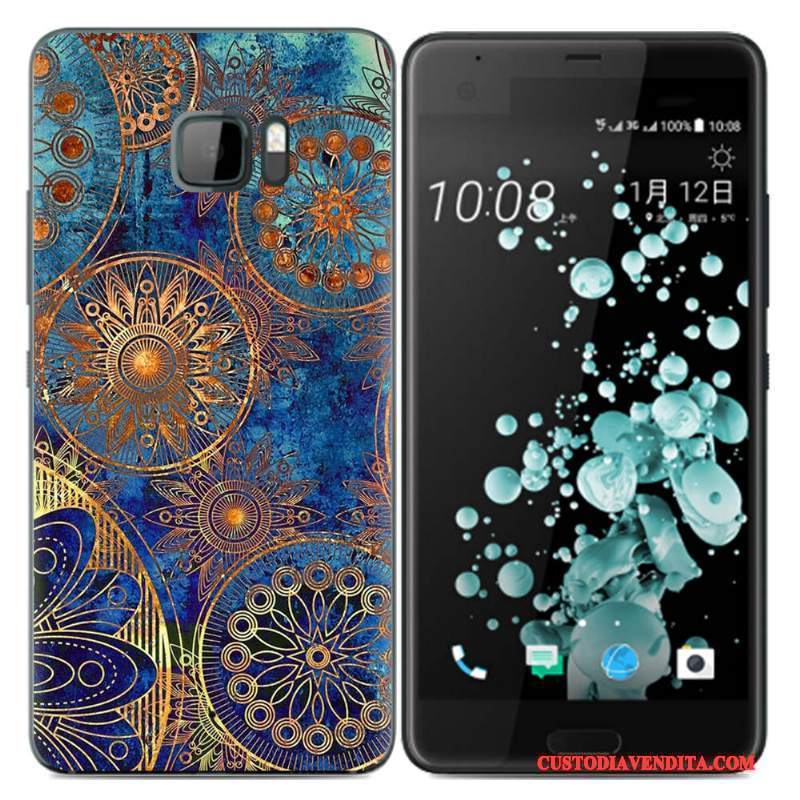 Custodia Htc U Ultra Creativo Nero Morbido, Cover Htc U Ultra Silicone Tendenzatelefono