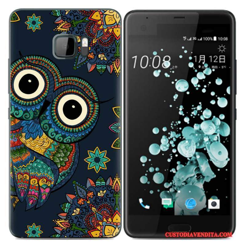 Custodia Htc U Ultra Creativo Nero Morbido, Cover Htc U Ultra Silicone Tendenzatelefono