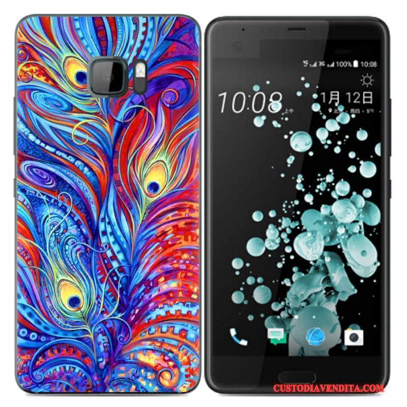 Custodia Htc U Ultra Creativo Nero Morbido, Cover Htc U Ultra Silicone Tendenzatelefono