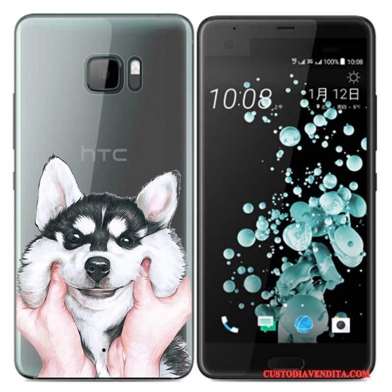 Custodia Htc U Ultra Creativo Nero Morbido, Cover Htc U Ultra Silicone Tendenzatelefono