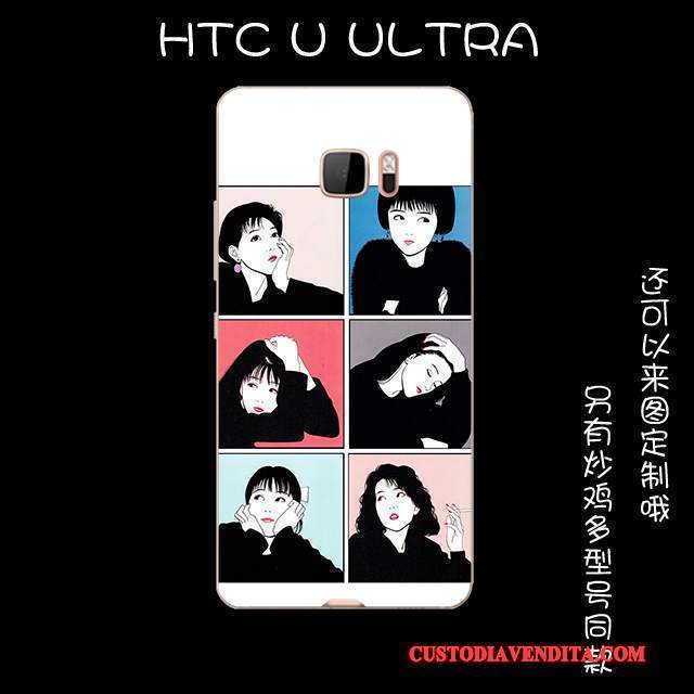 Custodia Htc U Ultra Protezione Bello Morbido, Cover Htc U Ultra Vintage Rosatelefono