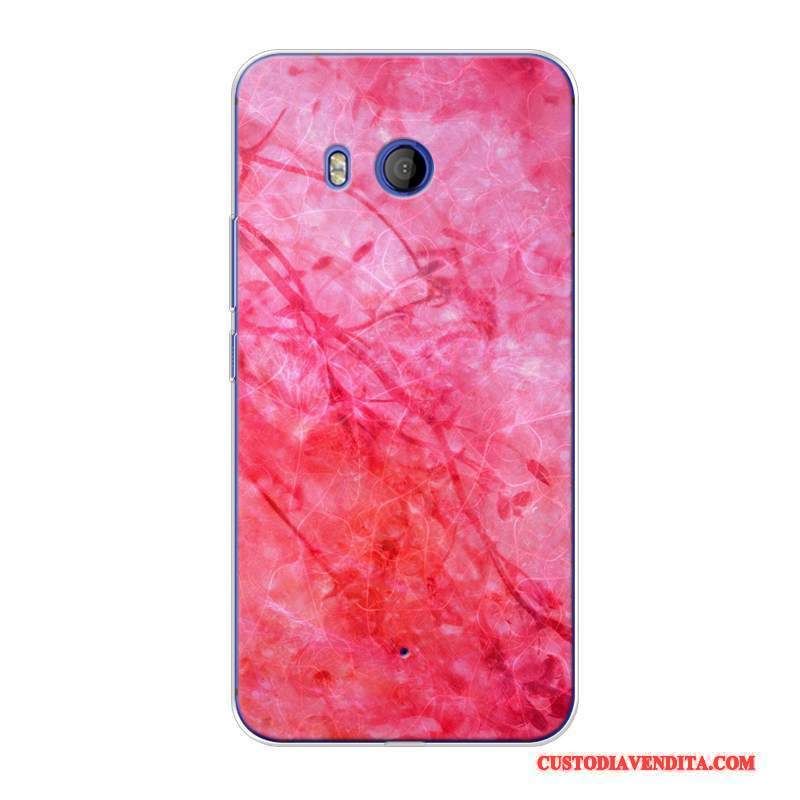 Custodia Htc U11 Creativo Semplici Grande, Cover Htc U11 Silicone Rosatelefono