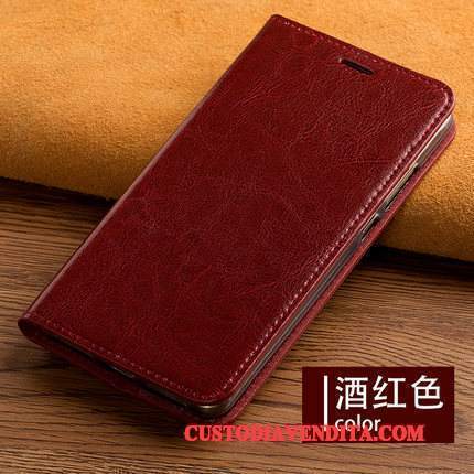 Custodia Htc U11+ Folio Lusso Morbido, Cover Htc U11+ Pelle Vino Rosso Anti-caduta