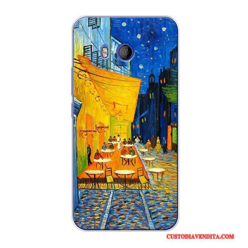 Custodia Htc U11 Giallo Stellato, Cover Htc U11 Tutto Incluso Tendenza