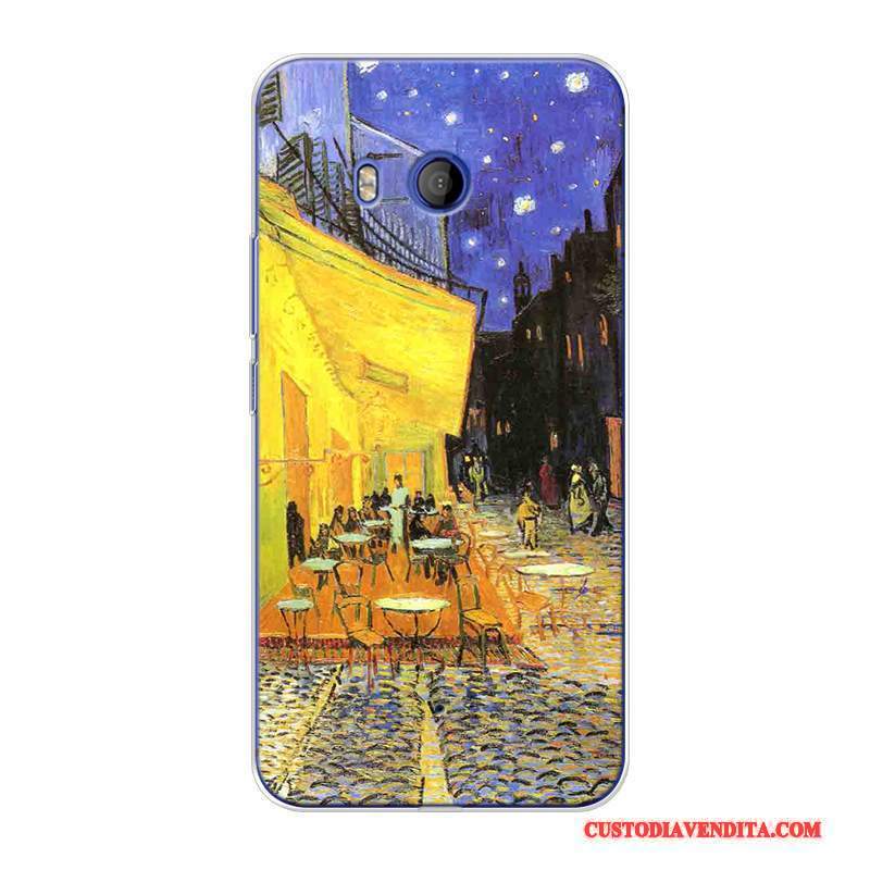 Custodia Htc U11 Giallo Stellato, Cover Htc U11 Tutto Incluso Tendenza