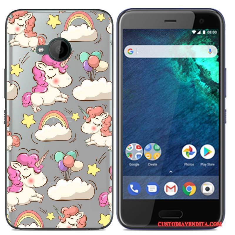 Custodia Htc U11 Life Colore Vendita Calda Tendenza, Cover Htc U11 Life Cartone Animato Nero Bello