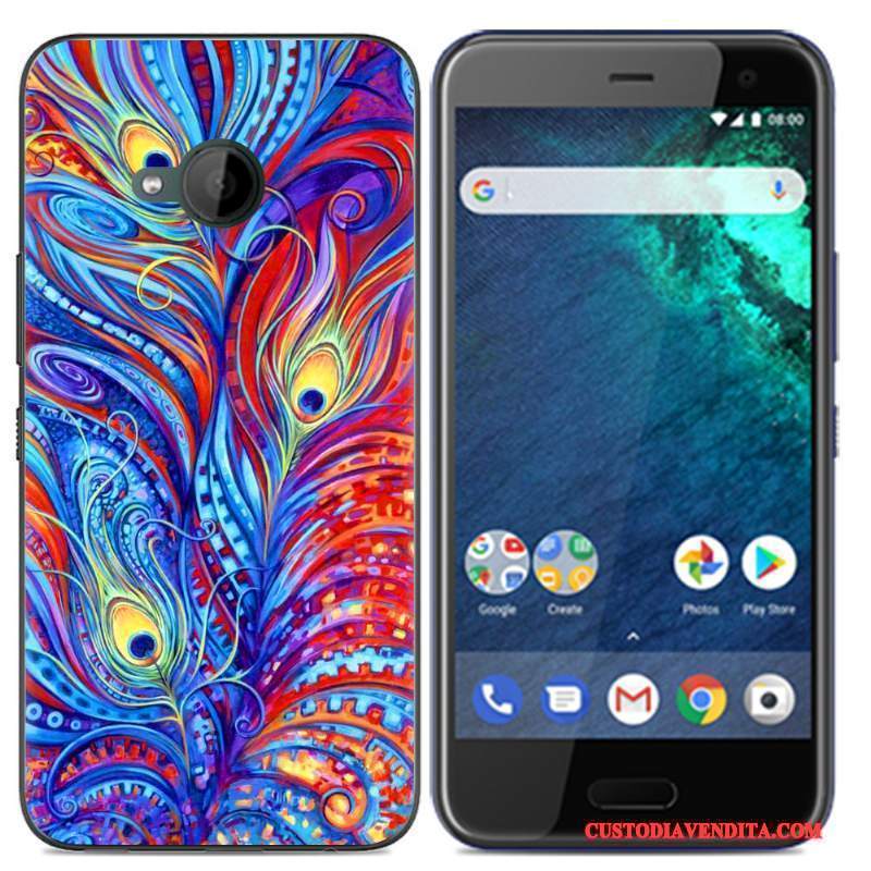 Custodia Htc U11 Life Colore Vendita Calda Tendenza, Cover Htc U11 Life Cartone Animato Nero Bello