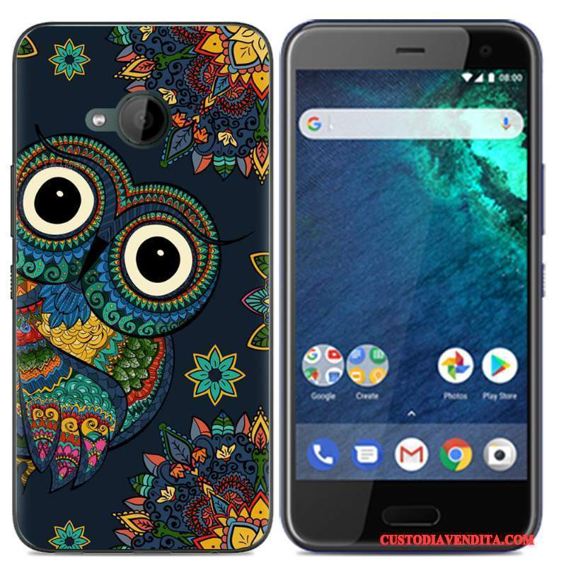 Custodia Htc U11 Life Colore Vendita Calda Tendenza, Cover Htc U11 Life Cartone Animato Nero Bello