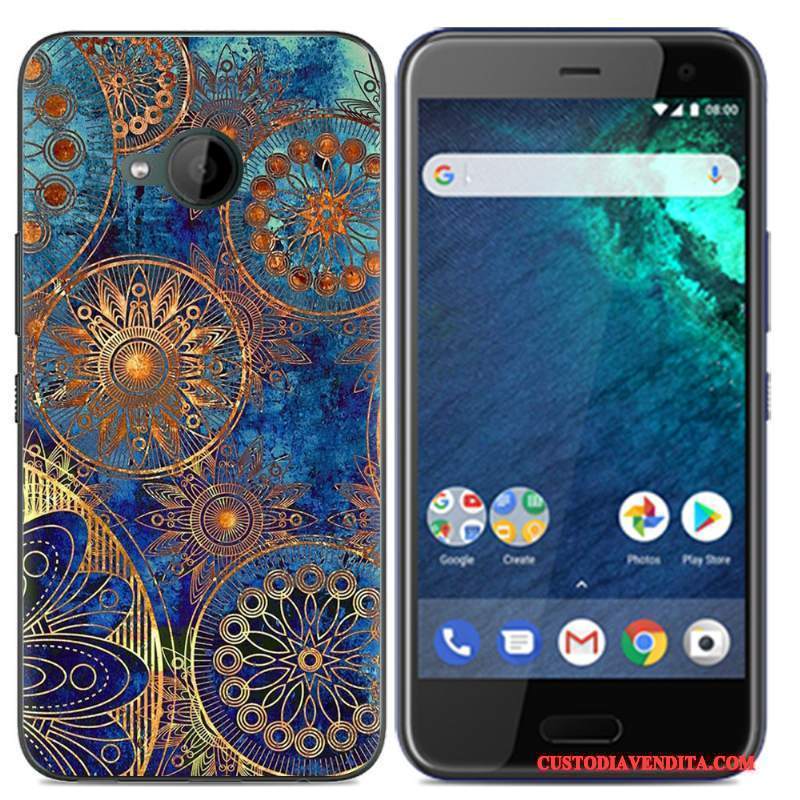 Custodia Htc U11 Life Colore Vendita Calda Tendenza, Cover Htc U11 Life Cartone Animato Nero Bello