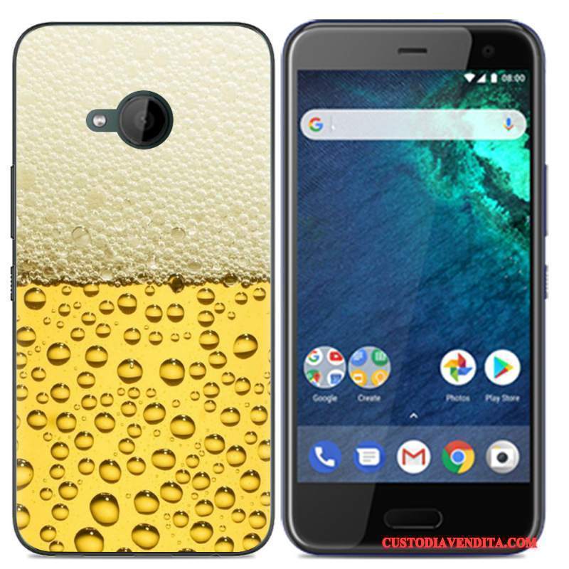 Custodia Htc U11 Life Colore Vendita Calda Tendenza, Cover Htc U11 Life Cartone Animato Nero Bello