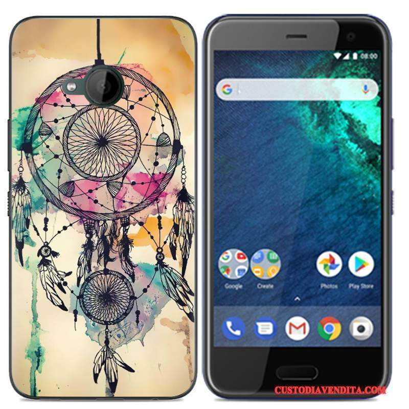 Custodia Htc U11 Life Colore Vendita Calda Tendenza, Cover Htc U11 Life Cartone Animato Nero Bello