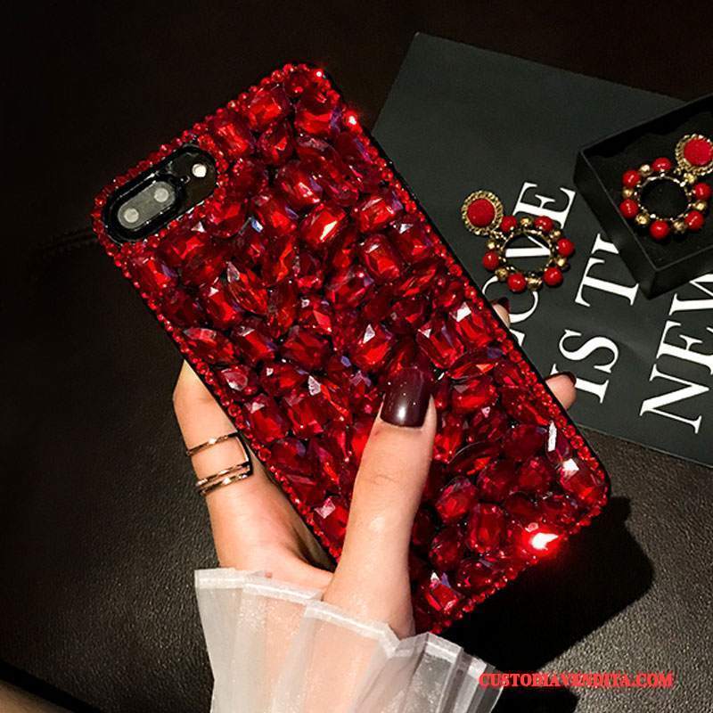 Custodia Htc U11 Life Strass Rosa Marchio Di Tendenza, Cover Htc U11 Life Protezione Telefono Lusso