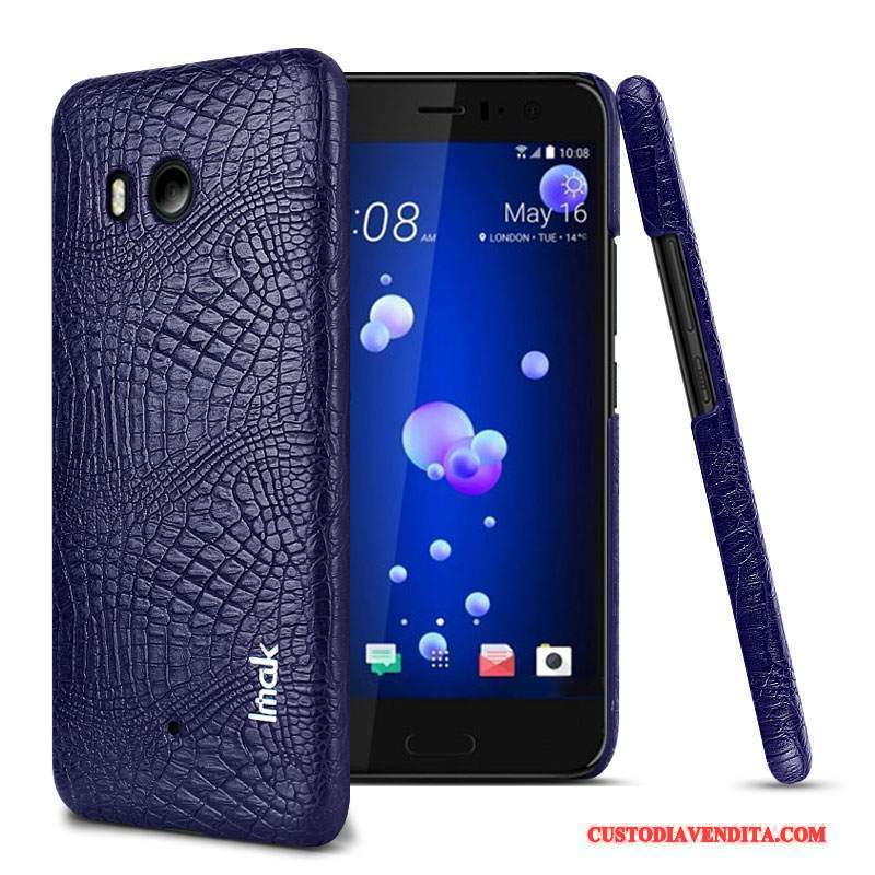 Custodia Htc U11+ Pelle Anti-caduta Modello Coccodrillo, Cover Htc U11+ Protezione