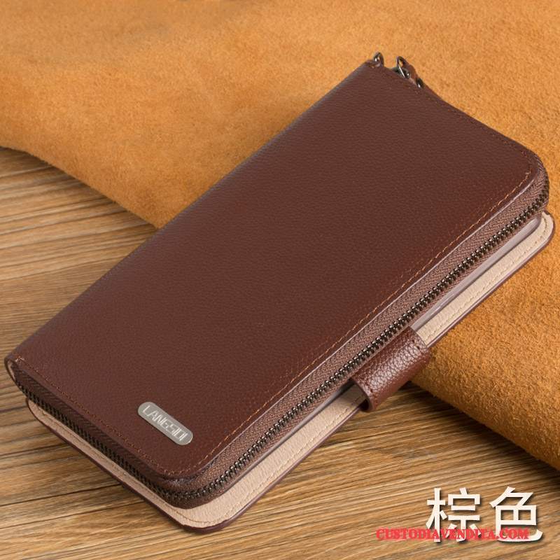 Custodia Htc U11 Pelle Anti-caduta Sottile, Cover Htc U11 Protezione Arancionetelefono