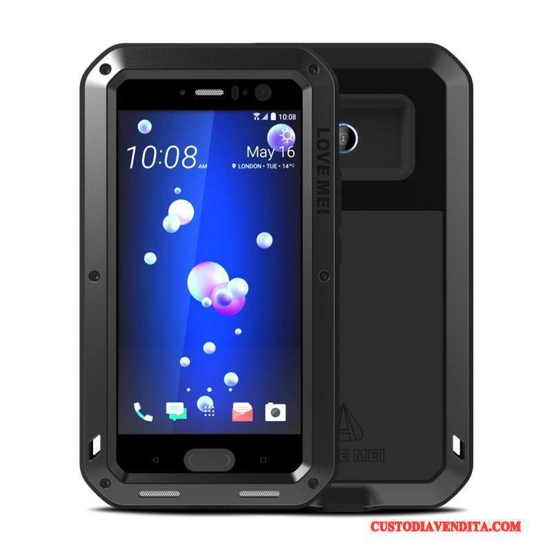 Custodia Htc U11 Protezione Metallo Zero, Cover Htc U11 Telefono Giallo