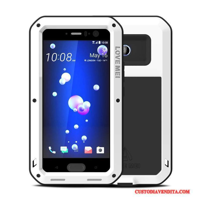 Custodia Htc U11 Protezione Metallo Zero, Cover Htc U11 Telefono Giallo