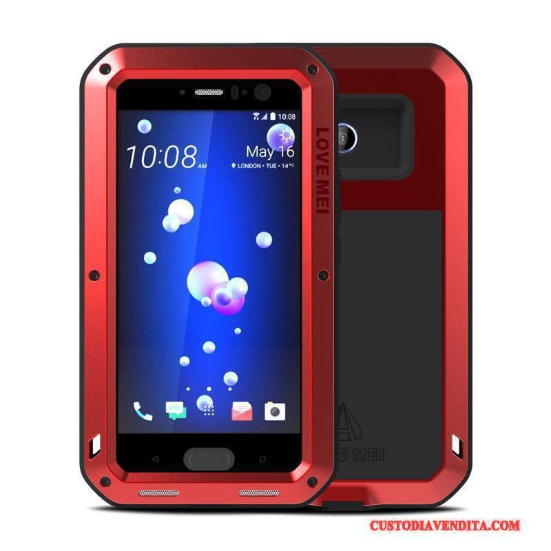 Custodia Htc U11 Protezione Metallo Zero, Cover Htc U11 Telefono Giallo