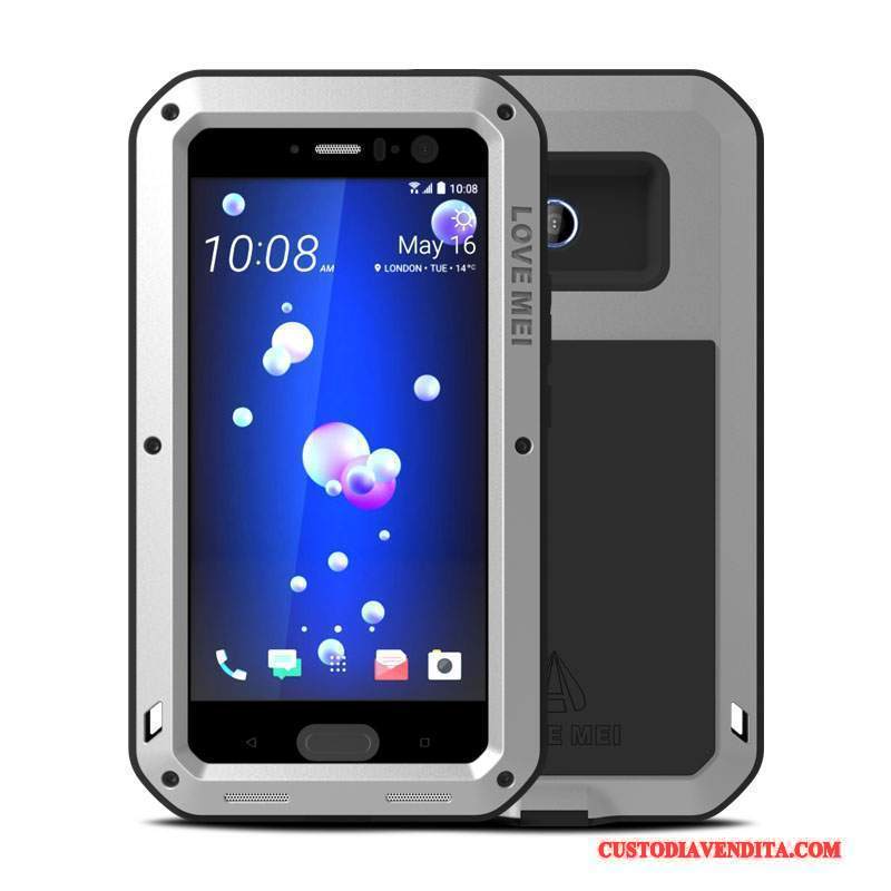 Custodia Htc U11 Protezione Metallo Zero, Cover Htc U11 Telefono Giallo