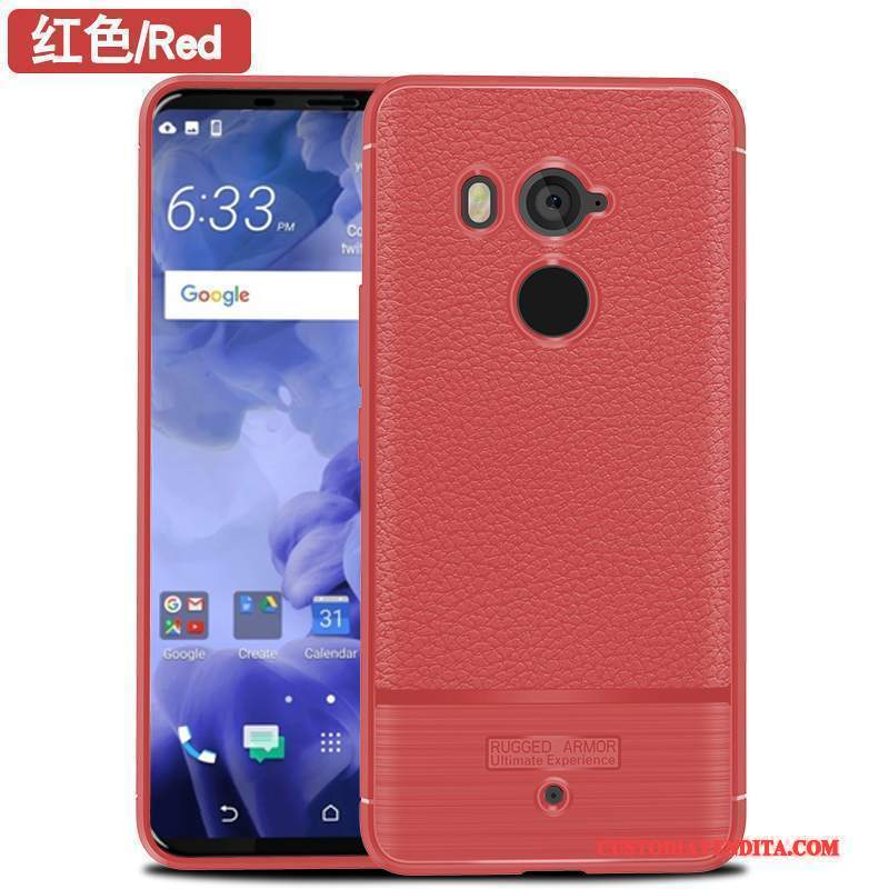 Custodia Htc U11+ Protezione Morbido Tutto Incluso, Cover Htc U11+ Creativo Rosso Di Personalità