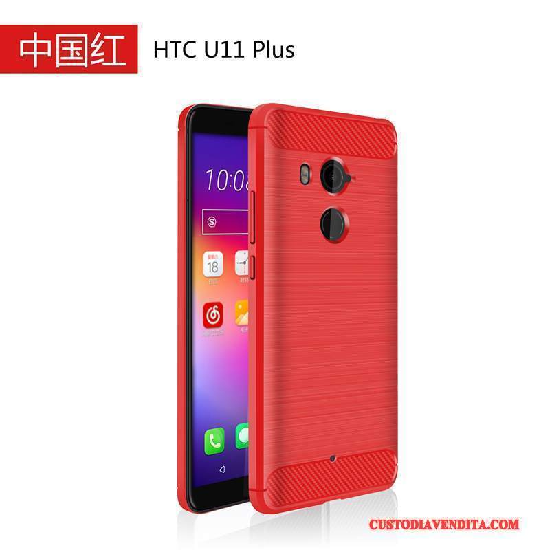 Custodia Htc U11+ Protezione Morbido Verde, Cover Htc U11+ Creativo Anti-cadutatelefono