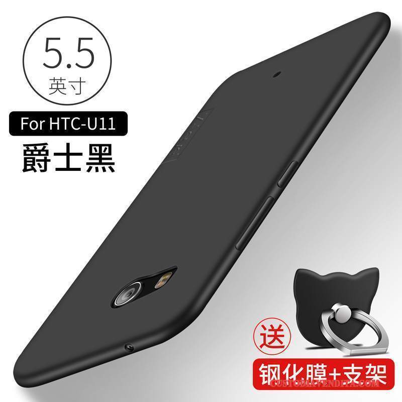 Custodia Htc U11+ Protezione Nero Sottile, Cover Htc U11+ Morbido Macchiati