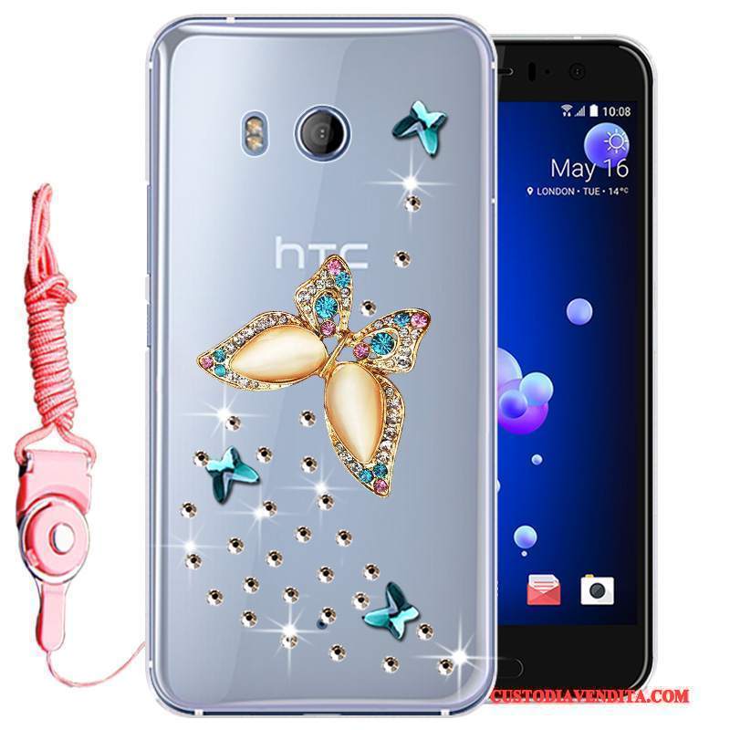 Custodia Htc U11 Protezione Telefono Tutto Incluso, Cover Htc U11 Strass Anti-caduta Morbido