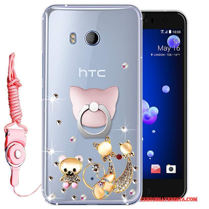 Custodia Htc U11 Protezione Telefono Tutto Incluso, Cover Htc U11 Strass Anti-caduta Morbido