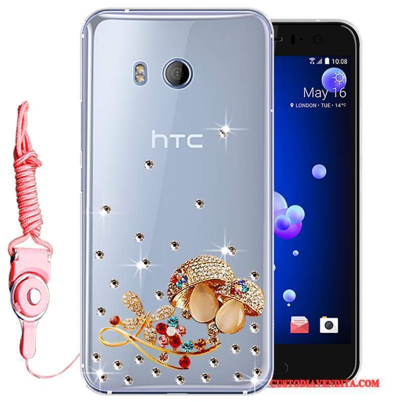 Custodia Htc U11 Protezione Telefono Tutto Incluso, Cover Htc U11 Strass Anti-caduta Morbido