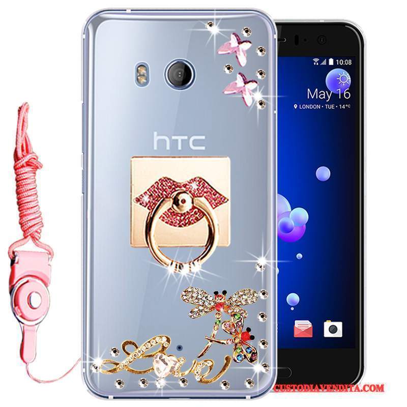 Custodia Htc U11 Protezione Telefono Tutto Incluso, Cover Htc U11 Strass Anti-caduta Morbido