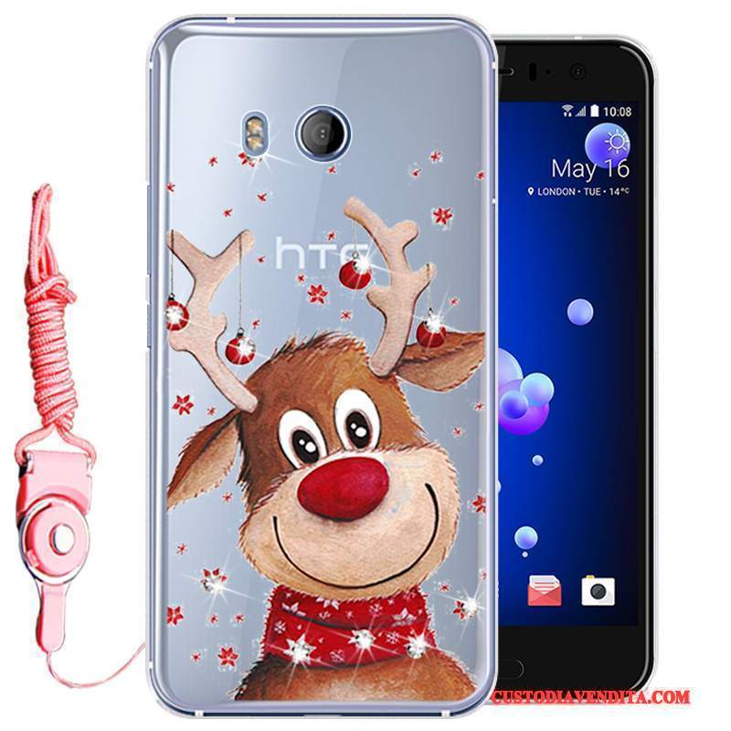 Custodia Htc U11 Protezione Telefono Tutto Incluso, Cover Htc U11 Strass Anti-caduta Morbido