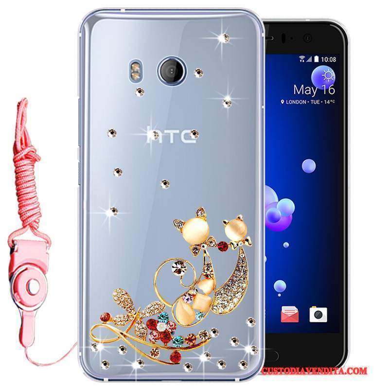 Custodia Htc U11 Protezione Telefono Tutto Incluso, Cover Htc U11 Strass Anti-caduta Morbido