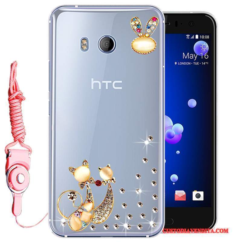 Custodia Htc U11 Protezione Telefono Tutto Incluso, Cover Htc U11 Strass Anti-caduta Morbido