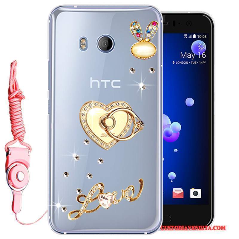 Custodia Htc U11 Protezione Telefono Tutto Incluso, Cover Htc U11 Strass Anti-caduta Morbido