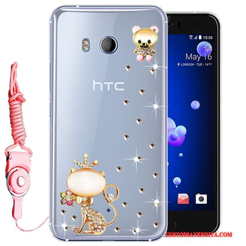 Custodia Htc U11 Protezione Telefono Tutto Incluso, Cover Htc U11 Strass Anti-caduta Morbido